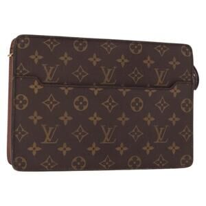 LOUIS VUITTON Monogram Pochette Homme Clutch Bag M51795 LV Auth ka830